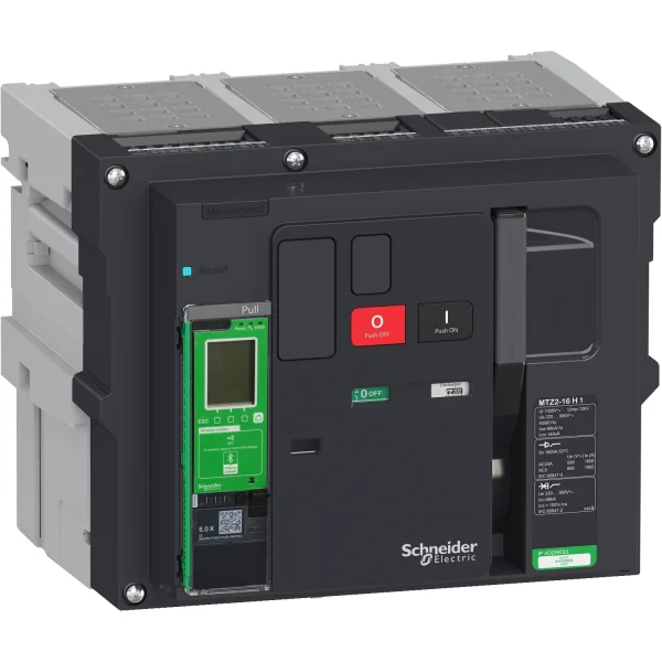 Disjoncteur MasterPacT MTZ2 1000A H1 3P 66KA MicroLogic 5.0X MX 230V manuel Débrochable sans châssis