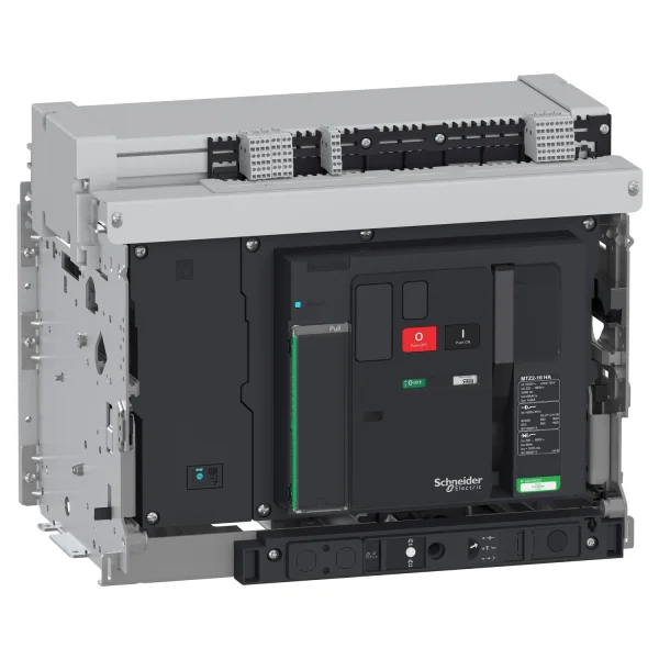 Interrupteur MasterPacT MTZ1 1600A HA 4P 75KA motorisé 24VCC Débrochable Chassis verrou RAC AV/AV