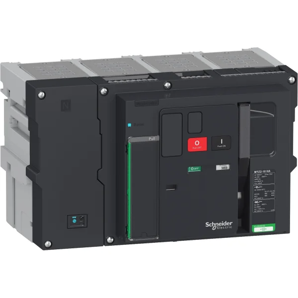 Interrupteur MasterPacT MTZ1 1600A HA 4P 75KA motorisé 230VCA Débrochable sans chassis