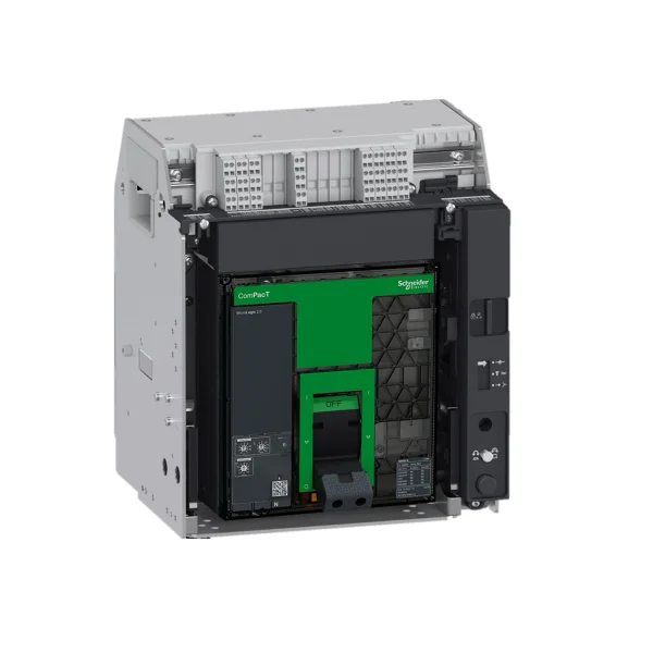 Disjoncteur ComPacT NS1250H 3P 70KA 1250A MicroLogic 2.0E MX230V Débrochable avec châssis verrou MAN RAC AR V/V