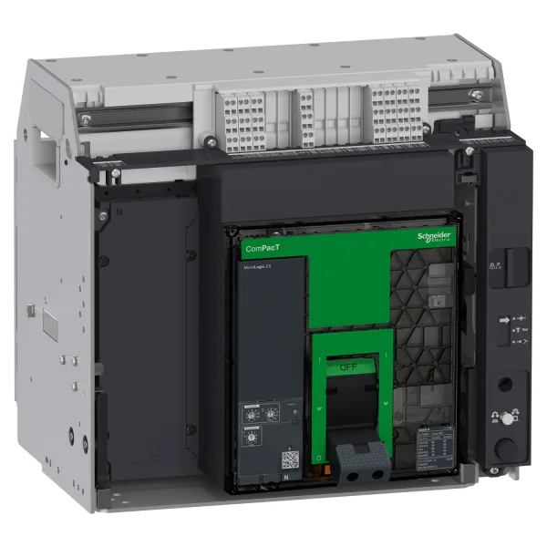 Disjoncteur ComPacT NS1000N 4P 50KA 1000A MicroLogic 7.0A Débrochable avec châssis verrou MAN RAC AV/AV