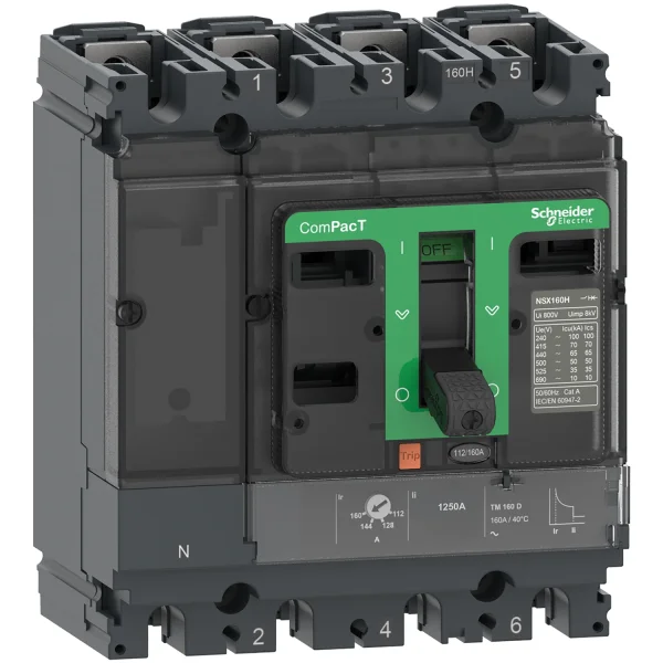 Disjoncteur ComPacT NSX100B 4P4D 63A TMD 25KA